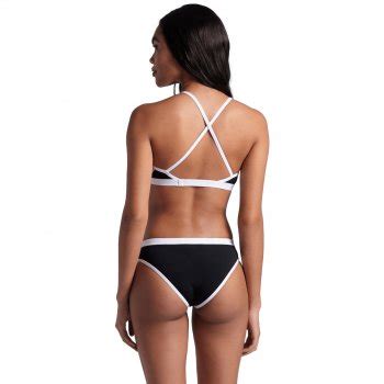 Arena Performance Icons Solid Cross Back Bikini Damen Schwarz Wei