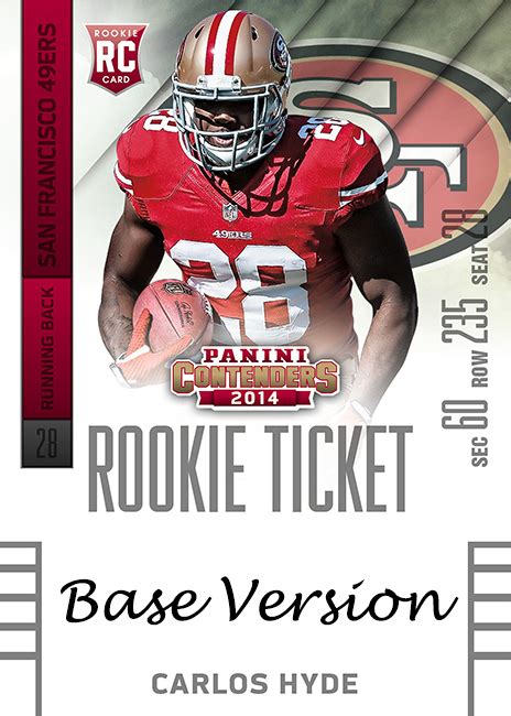 Panini America Contenders Football Rps Rookie Tickets Base