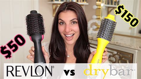 Comparing The Revlon One Step Hair Dryer And Volumizer Vs Drybar Double Shot Youtube