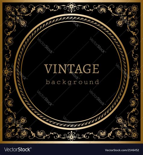 Vintage gold frame Royalty Free Vector Image - VectorStock