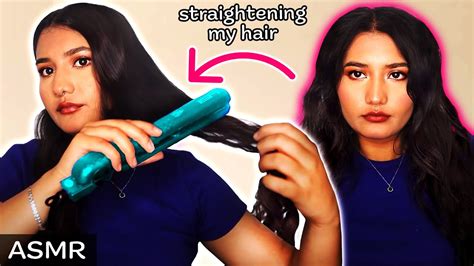 Asmr Hair Brushing Straightening Gorgeous Curly Wavy Hair Pure