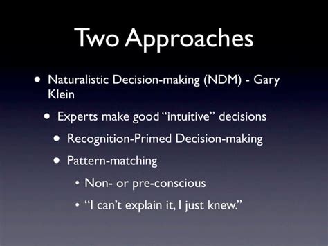 Comparing Two Types Of Decision Making When Experts Are Better Or