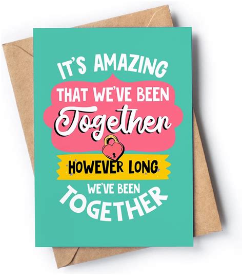 Funny Anniversary Card For Him Or Her Original