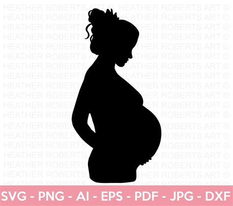 Home Living Baby Bump Svg Sticker Pregnant Girl Svg Vector Cut File