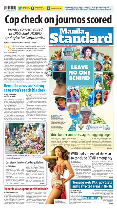 Manila Standard 2022 October 17 Monday By Manila Standard Issuu