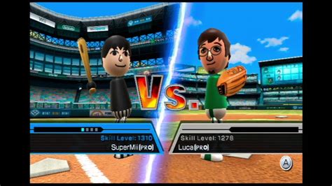 Wii Sports Baseball SuperMii Vs Luca YouTube