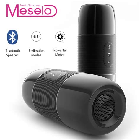 Meselo Bluetooth Speaker Male Masturbator 10 Modes Vibrator Wireless Audio Vagina Real Pussy Sex