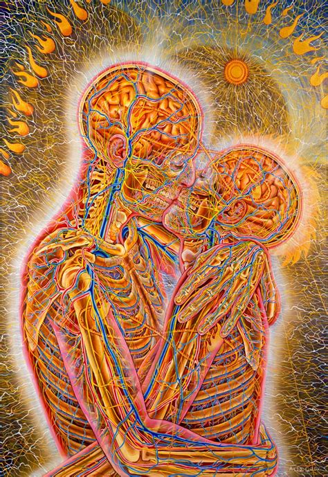 Kissing By Alex Grey