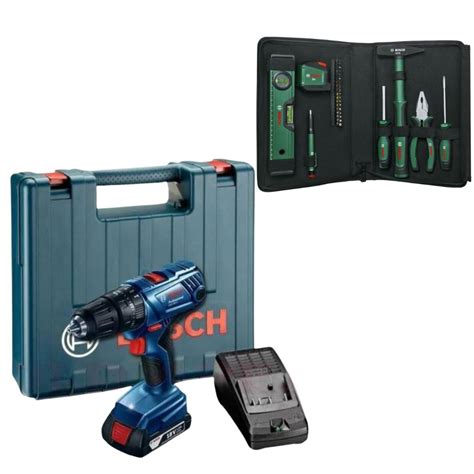 Bosch - GSB180-LI Cordless Drill with 25Pc - Universal Hand Tool Set ...