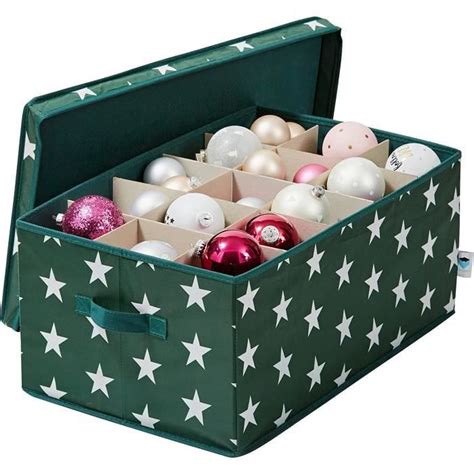 AJW Love it Store it Boîte de rangement pour boules de Noël en tissu 30