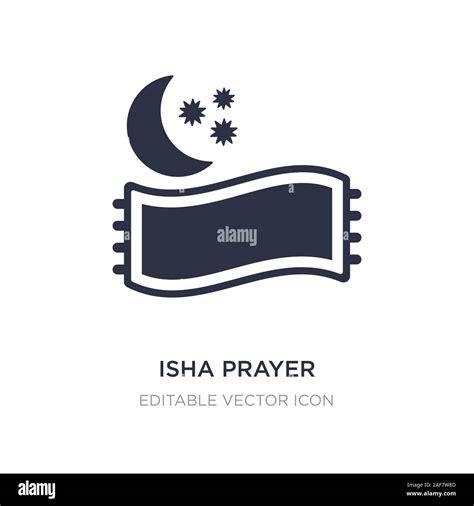 Isha Prayer Icon On White Background Simple Element Illustration From