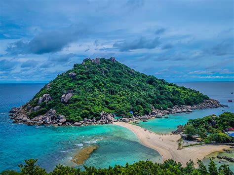 Aerial View Of Koh Nang Yuan Paradise Island In Koh Tao Thailand Stock