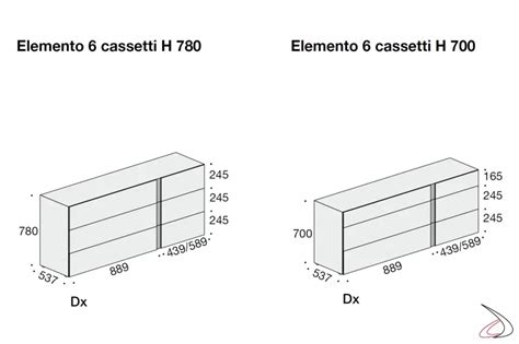 Moderno Cassetti Abaco Toparredi