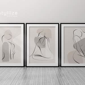 Bedroom Wall Prints Naked Line Art Bedroom Wall Art Women Neutral