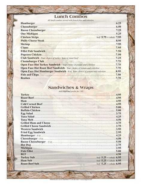 The Hungry Bear 2016-4 | Fasprint Menus