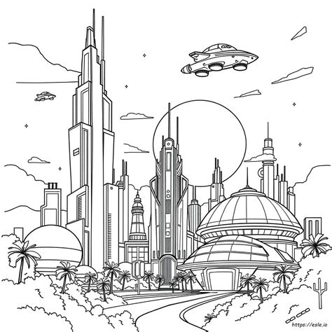 Future City Coloring Pages