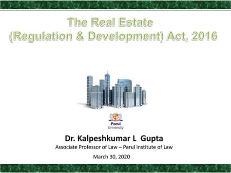 Real Estate Development And Regulation Act 2016 Ppt