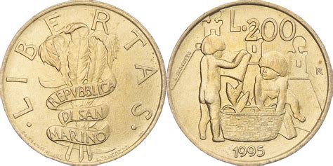 San Marino Lire R M Nze Rome Vz Aluminum Bronze Km