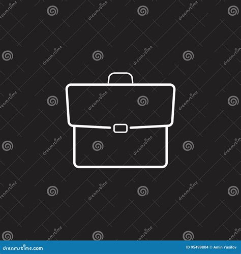 Briefcase Line Icon Portfolio Outline Vector Logo Stock Vector