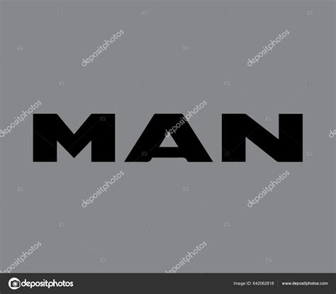 Man Marca Logotipo Símbolo Coche Nombre Negro Diseño Alemán Automóvil Vector Gráfico Vectorial