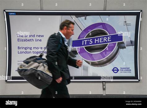 Passengers Travel Along With The Elizabeth Line In London 24 Ma 2022