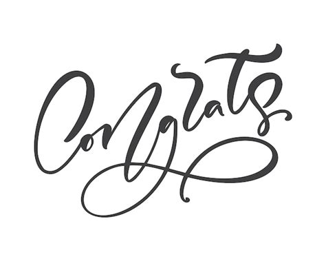 Texto De Letras De Caligrafía Dibujada A Mano Vectorial Felicidades