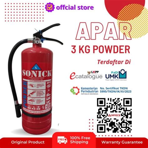 Jual APAR 3 Kg Powder Alat Pemadam Portable Serbaguna