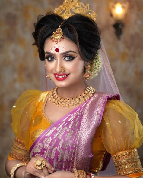 Bengali Bride Bengali Wedding Hair And Makeup Artist Hair Makeup