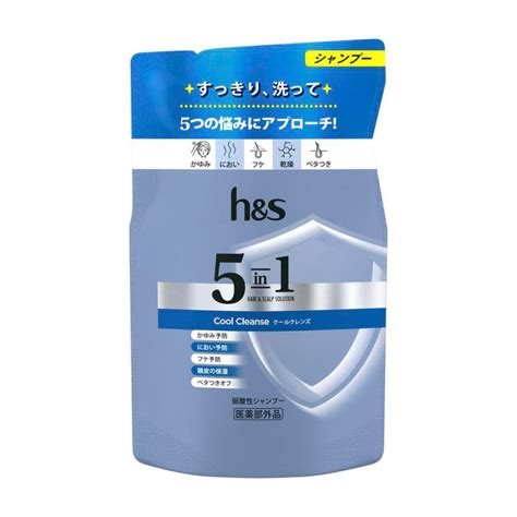 【医薬部外品】h＆s（エイチアンドエス）5in1クールクレンズシャンプー詰め替え 290g 4987176243393 サンドラッグe Shop 通販 Yahoo ショッピング