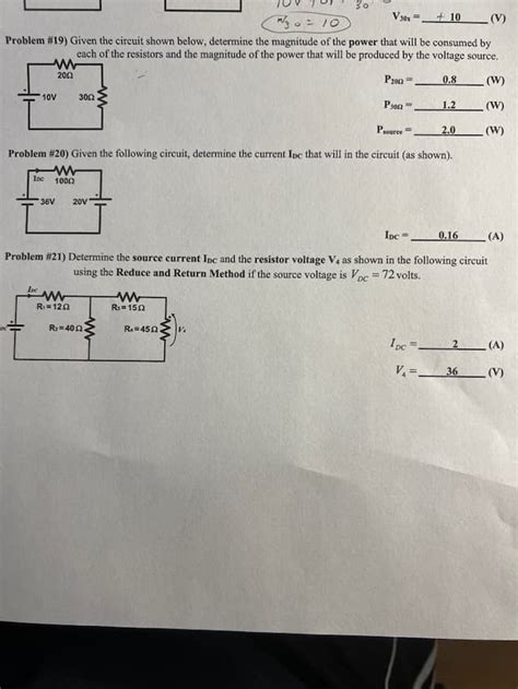 Answered Problem 19 Given The Circuit Shown Bartleby