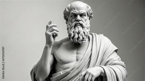 Socrates, Greek philosopher from Athens, founder of Western philosophy. Socrates bust sculpture ...