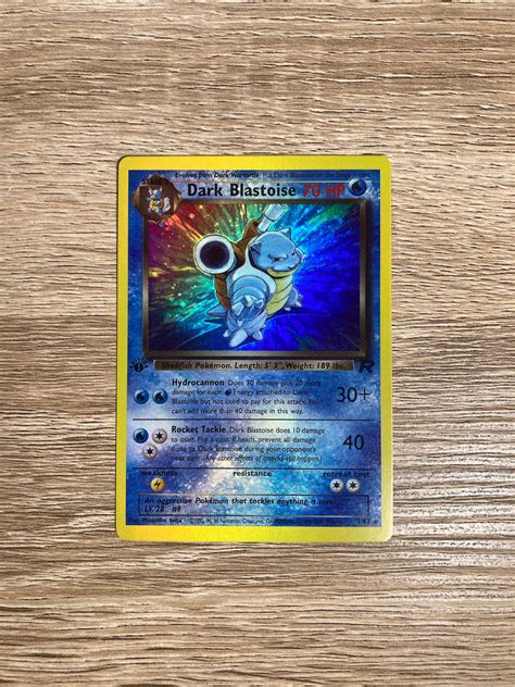 Dark Blastoise Team Rocket Holo Custom Made Pokémon Card You Collect