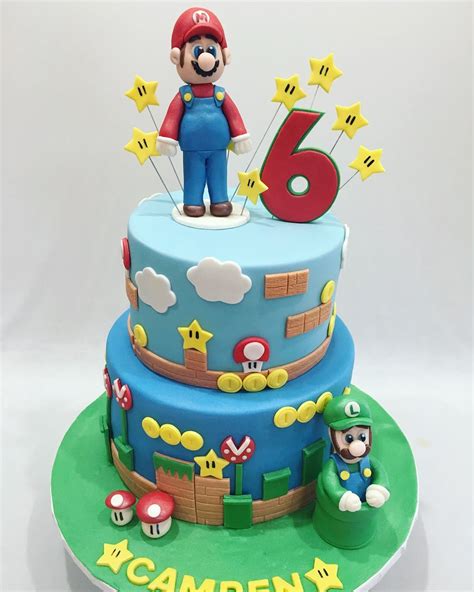 Mymonicakes Super Mario Brothers Cake With Mario And Luigi Mario