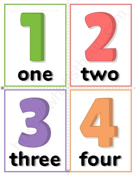 Beautiful Numbers 1 20 Flashcards Your Home Teacher Numbers