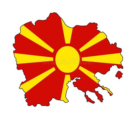 Macedonia Map Of Macedonia Vector Illustration Stock Vector