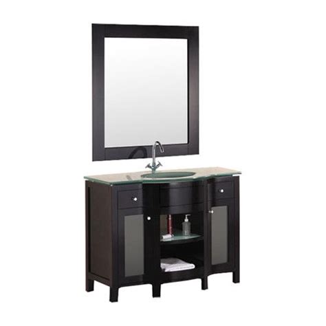 an image of a bathroom vanity with mirror