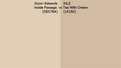 Dunn Edwards Inside Passage Dec Vs Kilz Tea With Cream Lk