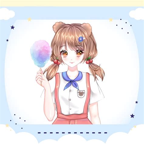 Vtuber Asset Hand Holding Cotton Candy Etsy