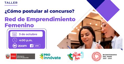 Taller Online C Mo Postular Al Concurso Red De Emprendimiento Femenino