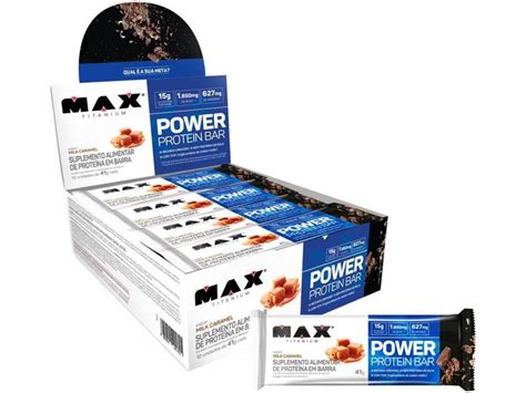 Barra De Prote Na Max Titanium Power Protein Bar Milk Caramel G