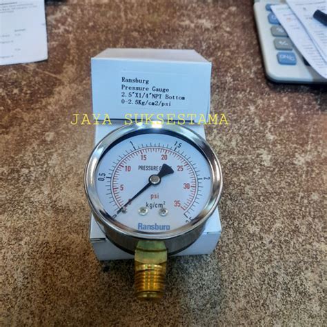 Jual Pressure Gauge Manometer Inch Bar Kg Cm Black Steel