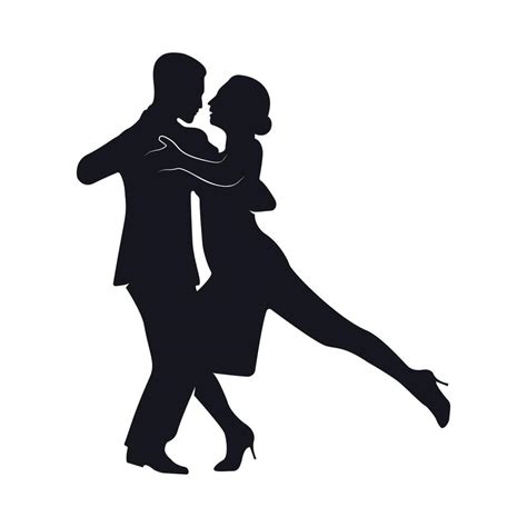 Tango Dancers Silhouettes Vector Art At Vecteezy