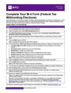 Fillable Online Complete Your W-4 Form (Federal Tax Fax Email Print ...