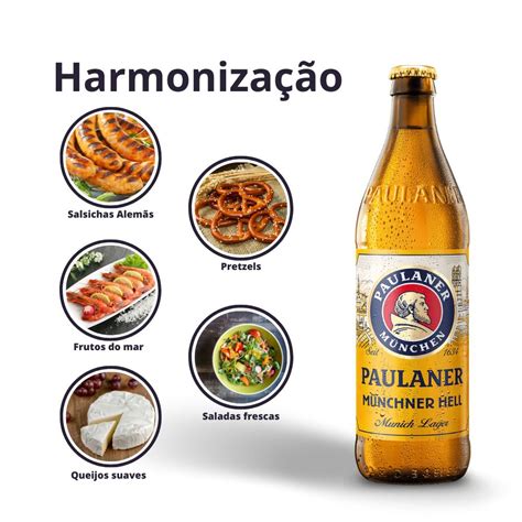 Cerveja Paulaner Lager Munchner Hell Alem Garrafa Ml Emporio