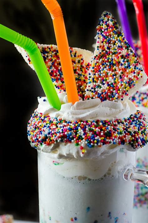 Funfetti Cake Batter Milkshake The Crumby Kitchen