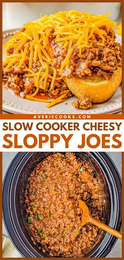 Slow Cooker Sloppy Joes Recipe Slow Cooker Sloppy Joes Cheesy