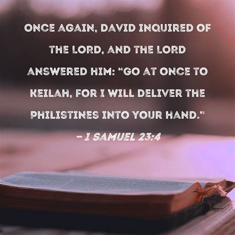 Samuel Once Again David Inquired Of The Lord And The Lord