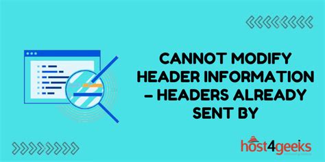 How To Fix The Cannot Modify Header Information Headers Already Sent