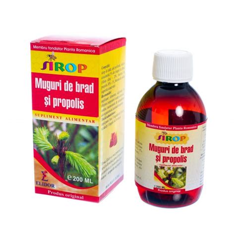 Sirop De Muguri De Brad Si Propolis 200 Ml Elidor Farmacia Tei Online