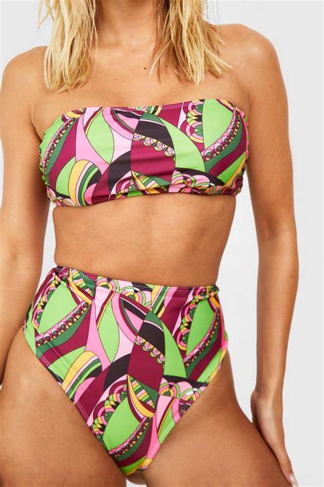 D N Komplet Bikini Wzory Ziele Boohoo Allegro Pl